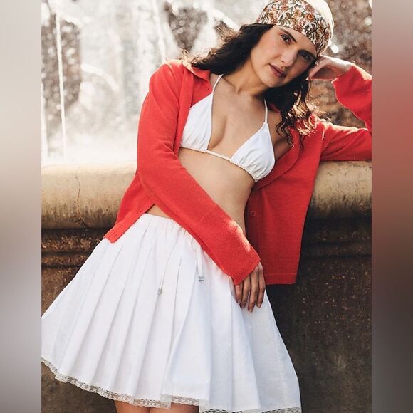 NWT J CREW Pleated tie-waist mini skirt in black - Picture 11 of 14